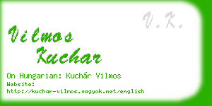 vilmos kuchar business card