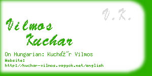 vilmos kuchar business card